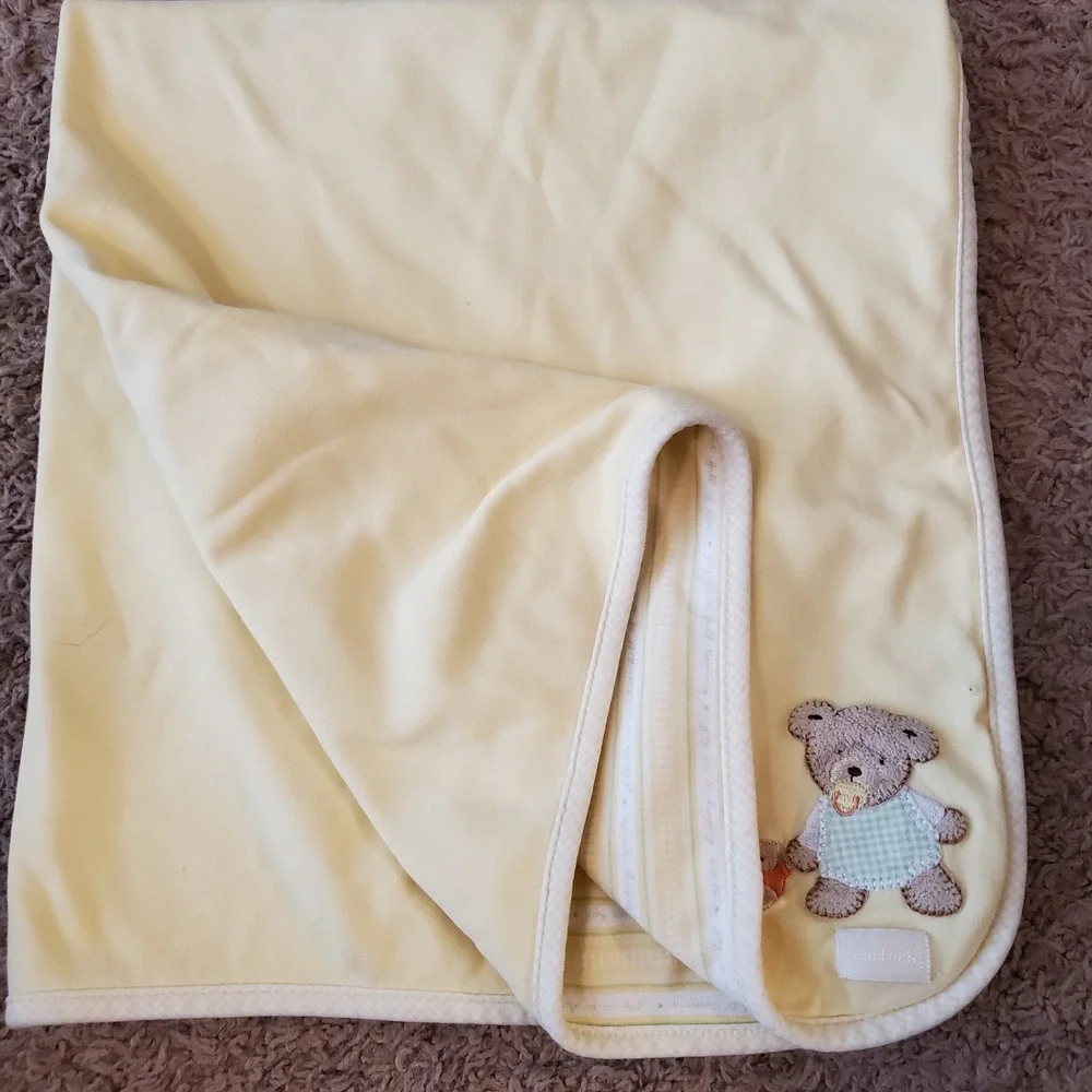 Carters Joy is a . . . Teddy Baby with Pacifier Receiving‎ Blanket Cotton Yellow